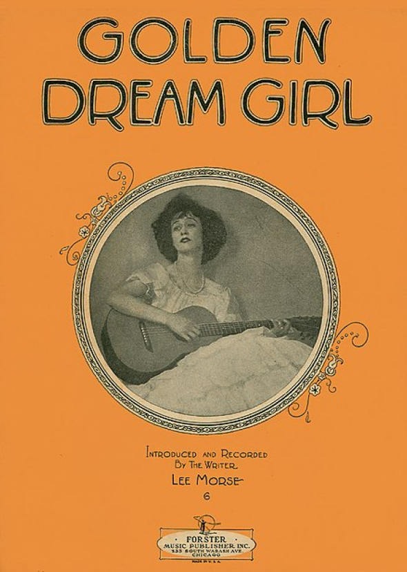 Lee Morse on the cover of 'Golden Dream Girl (1925)